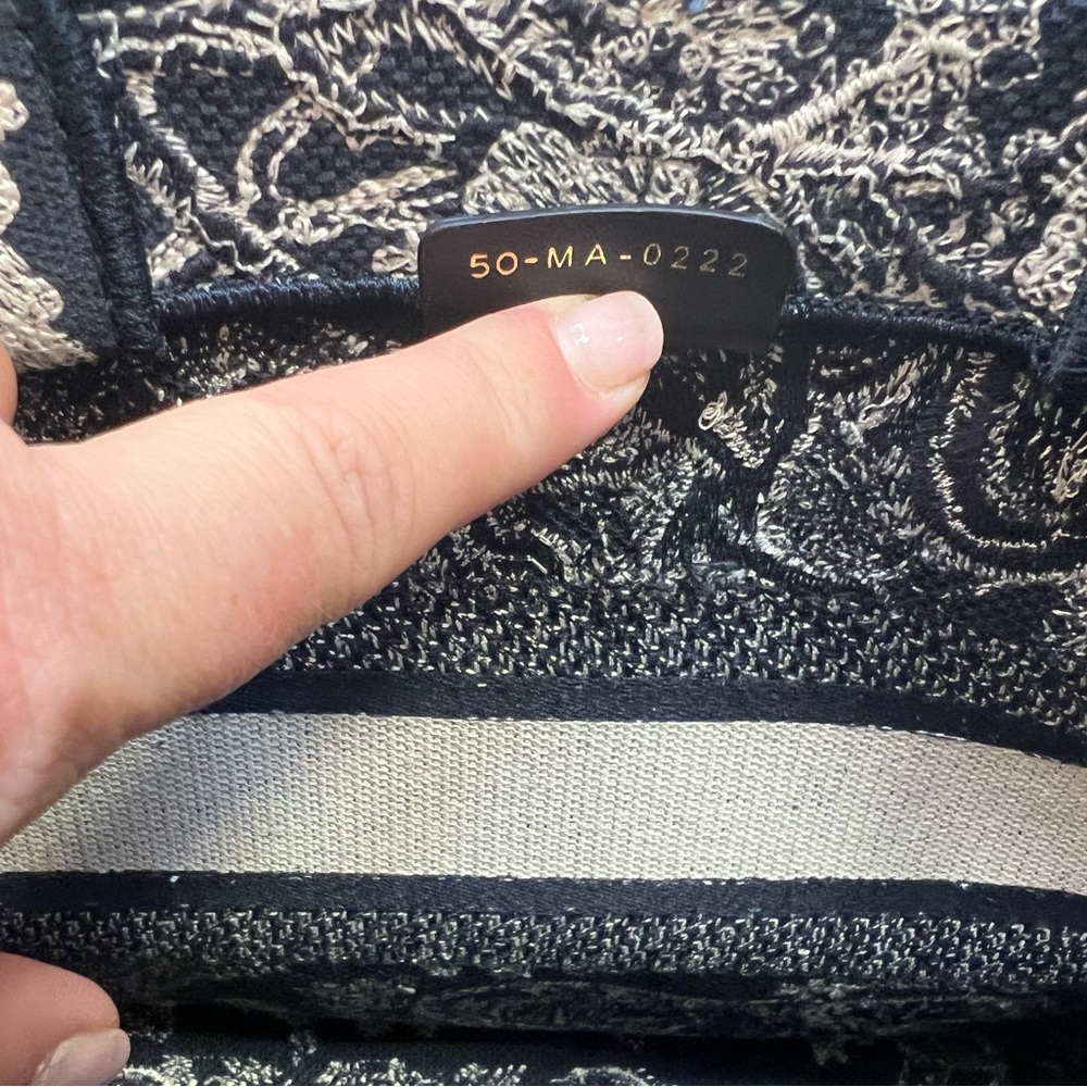 CHRISTIAN DIOR Canvas Embroidered Small Book Tote Blue - Picture 13 of 13